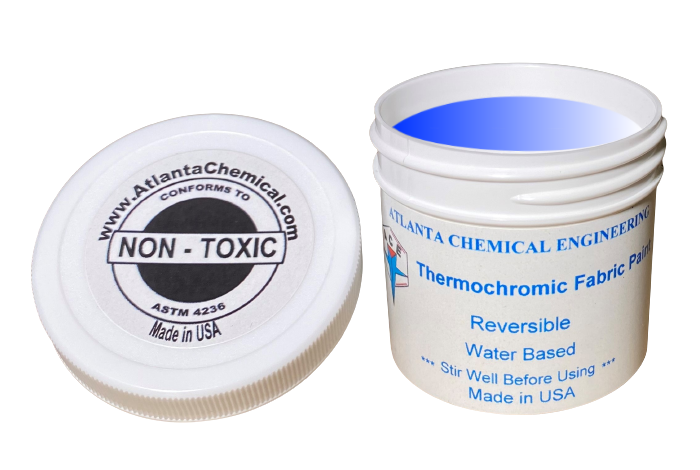 Blue-Colorless Thermochromic Fabric Paint