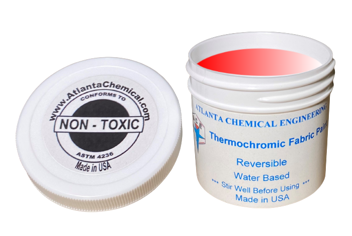 Red-Colorless Thermochromic Fabric Paint